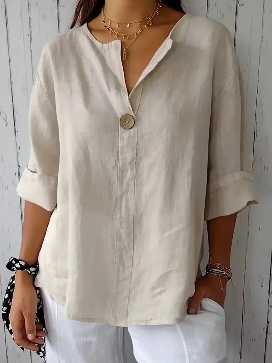 JESSY - Casual V-Neck Blouse