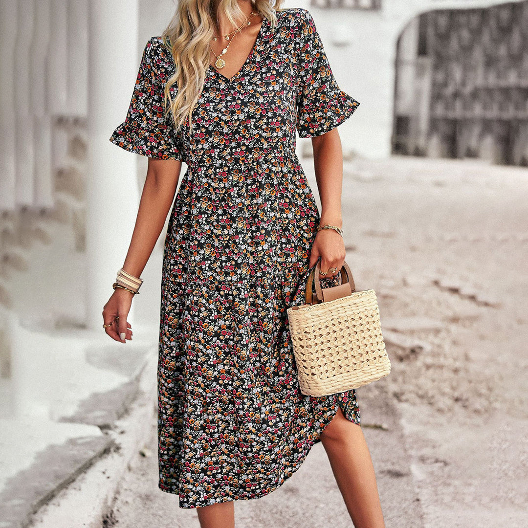 CALLINDA - Floral Midi Dress