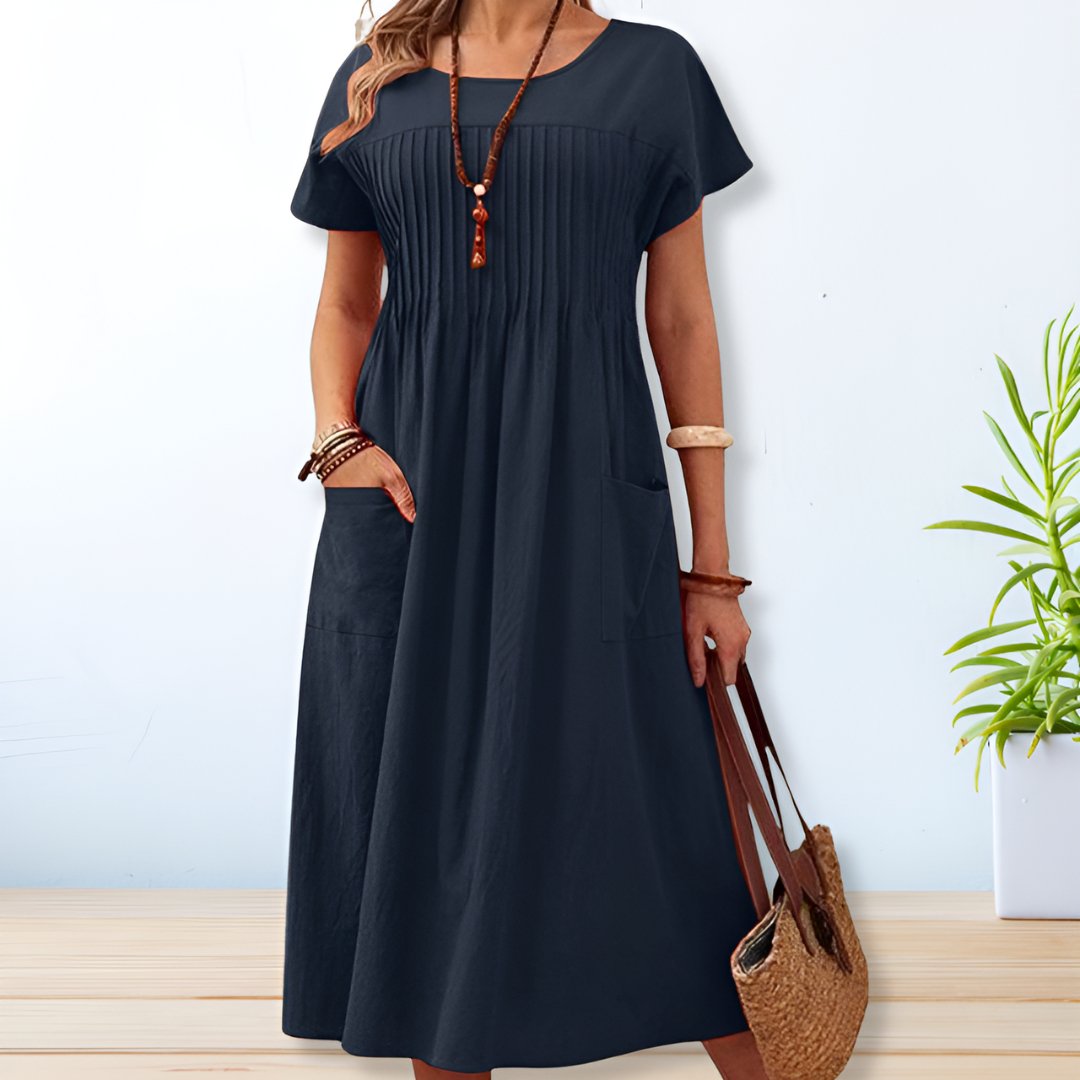 ALIRA - Pleated Midi Dress