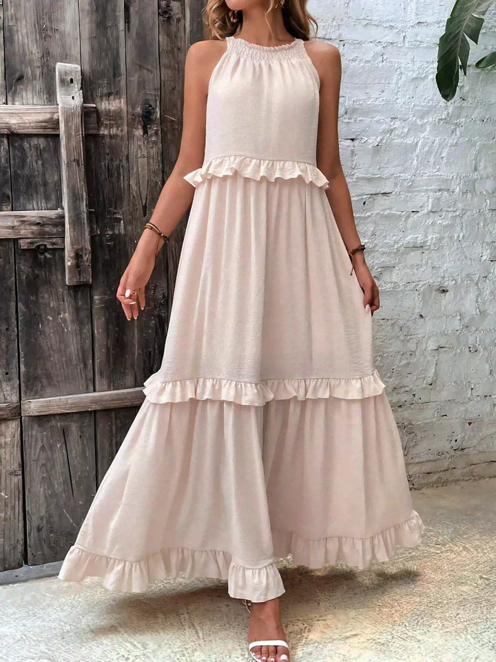 EMMY - Halter Ruffle Maxi Dress