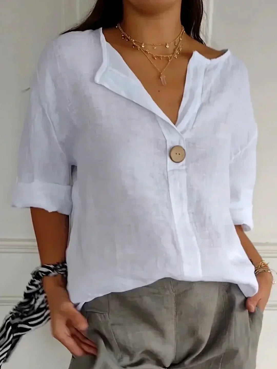 JESSY - Casual V-Neck Blouse