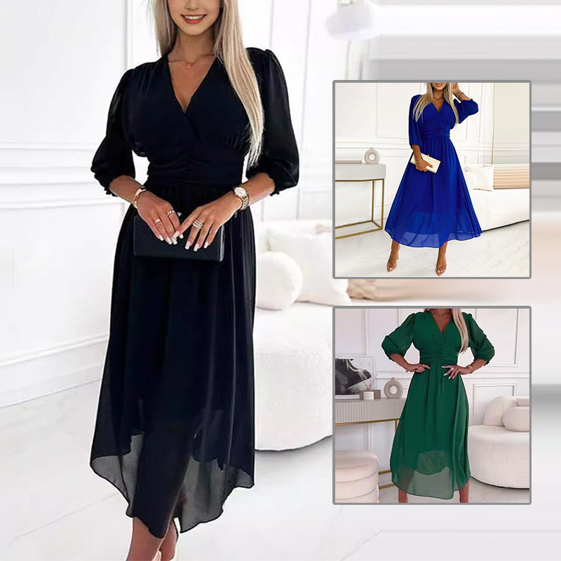 GEMMA - Women's V-neck Lightweight Chiffon Dresses